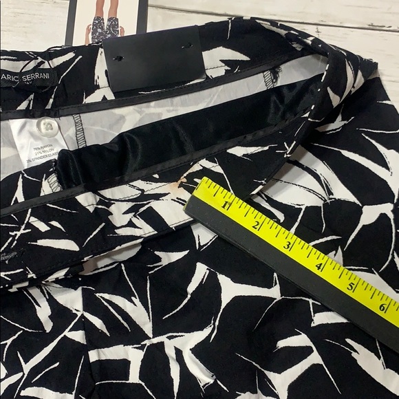 New! Mario Serrani Black White Print Shorts Sz. 14 - Picture 9 of 10